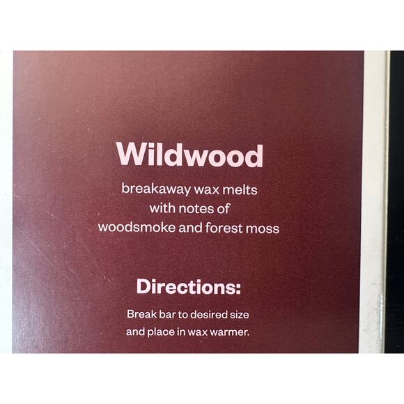 Room Essentials Wildwood Scented 4oz  Breakaway Wax Melt Bar New - Picture 8 of 8